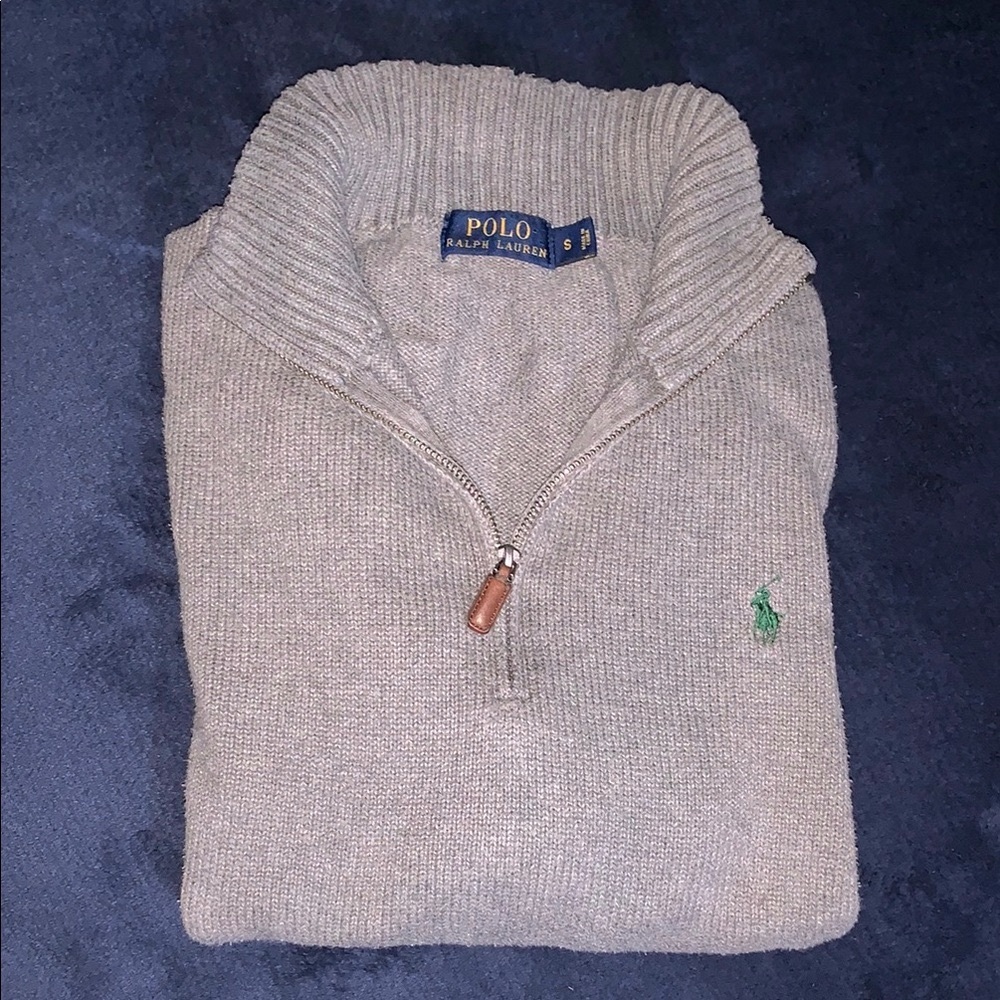 Polo Ralph Lauren Men's Gray Zip-Up Sweater